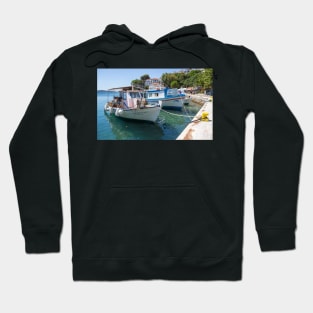 Roped boats. Hoodie